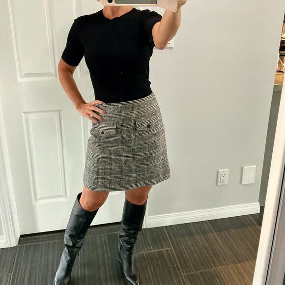 Lili Sidonio By Molly Bracken tweed mini skirt size small - Picture 7 of 10